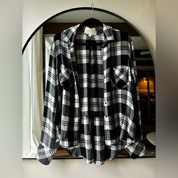 ANTHROPOLOGIE CLOTH & STONE| plaid button up | size medium - Picture 1 of 6